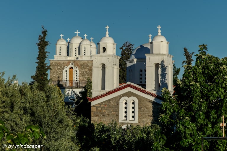 Crossed Roof Towers at Monastery Ioany Prodromou – Koroni