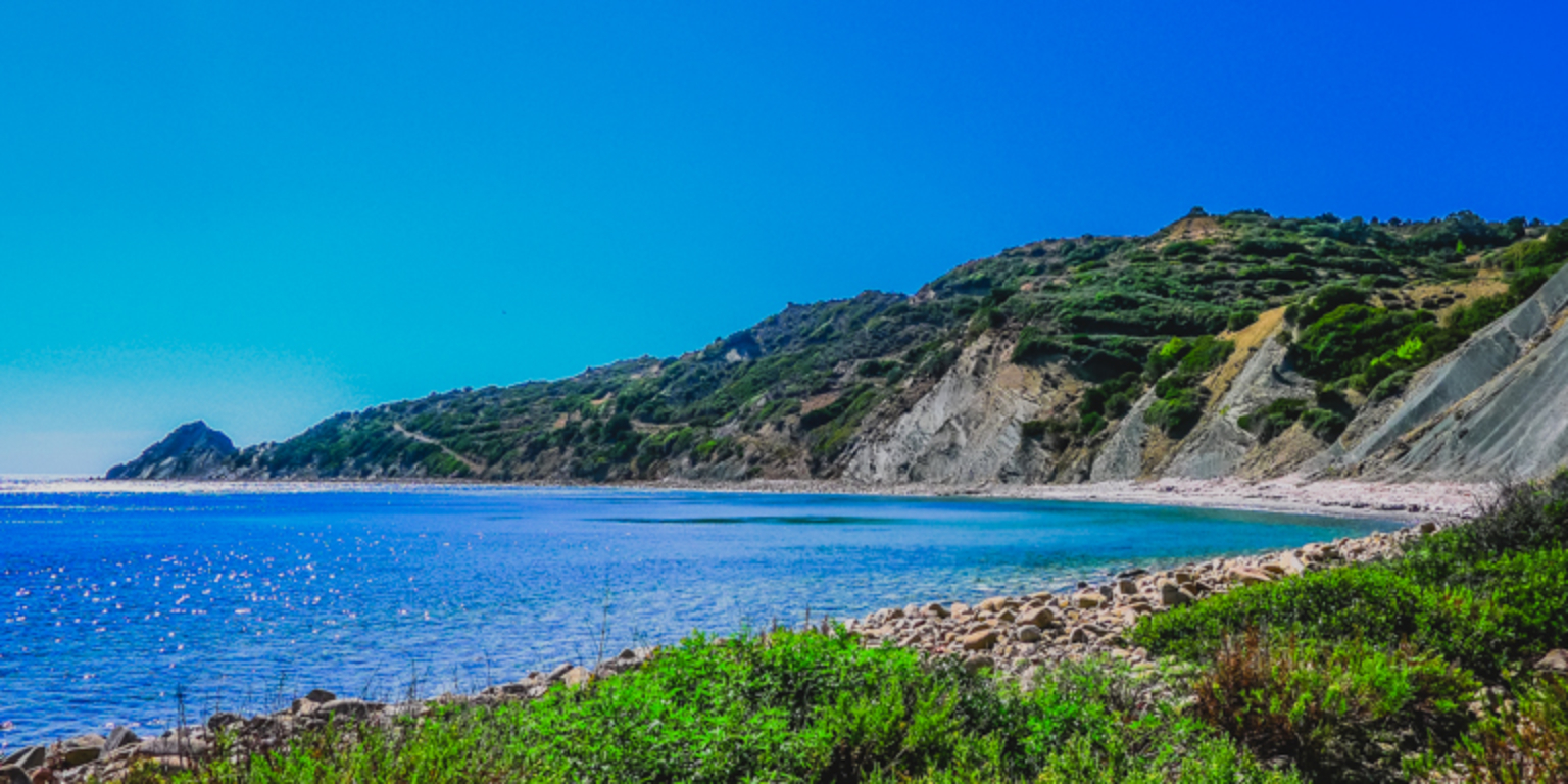 Selitsa Beach with View to Cape Aktitas