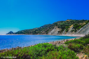 Selitsa Beach with View to Cape Aktitas