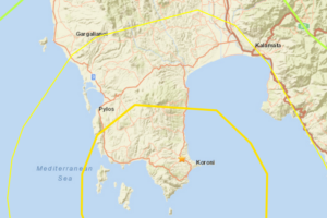 Map Koroni Earthquake 6.10.1947