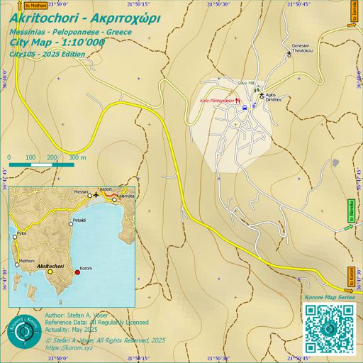 Akritochori City Map 1:10'000 Overview