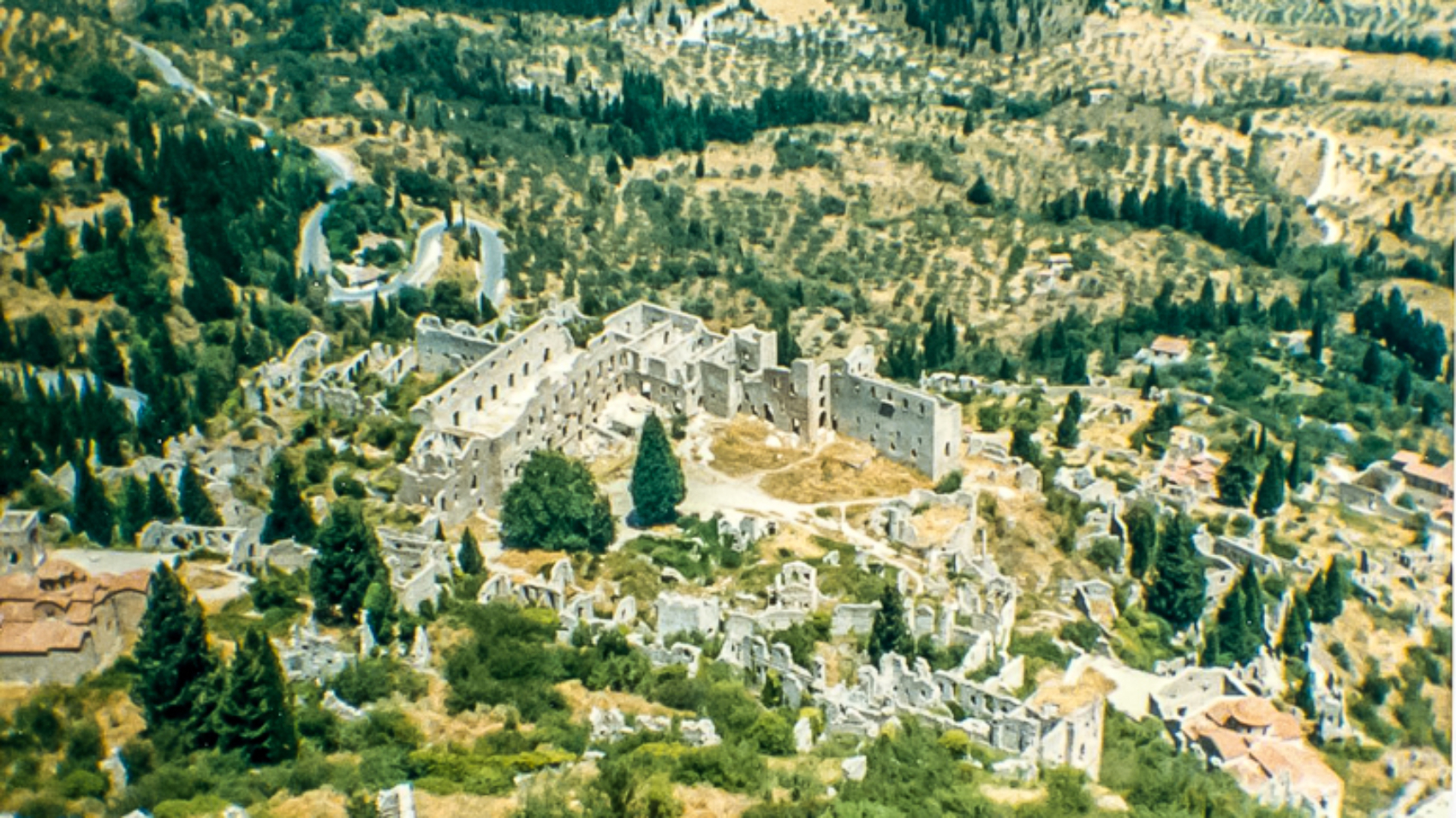 Mystras from Above - Archaeological Site
