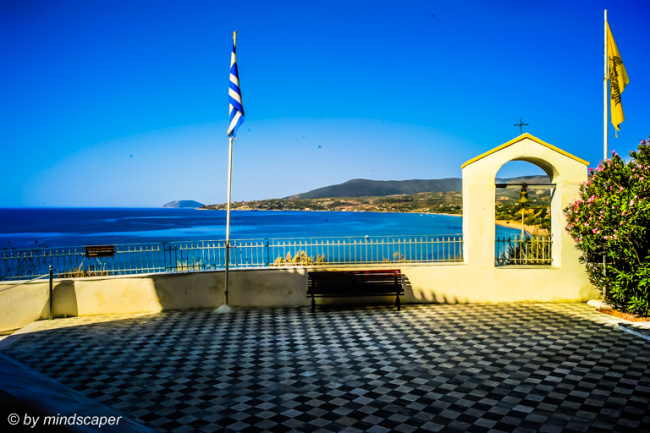 Eleistria Terrace Panoramic South View with Bell