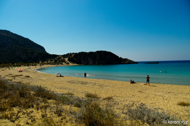 At the Voidokilia Beach in Autunm