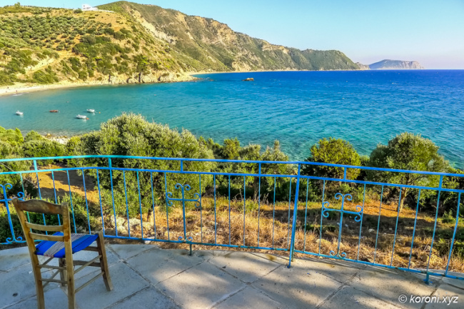 Colourfull Panorama View to Tsapi Bay from Agii Anargiri Church