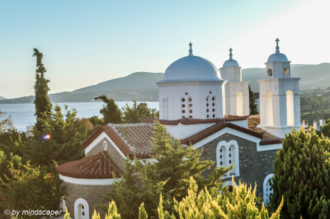 Koroni Monastery Ioanni Prodromou in the Evening Sun