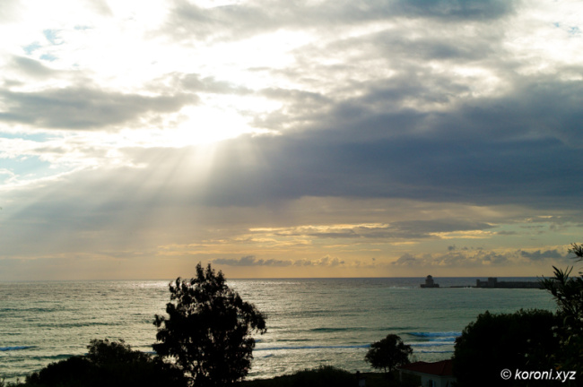 Cloudy Late Autumn Sun in Methoni