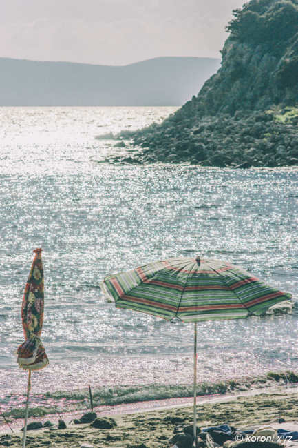 Umbrellas at Tsapi in the Afternoon LIght