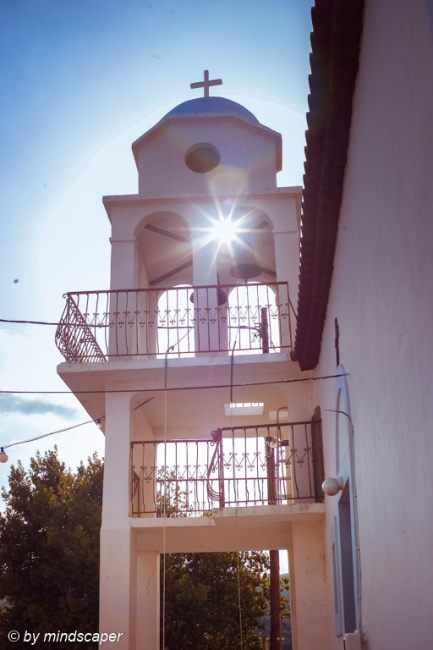 Sunset at Bell Tower of Agios Dimitrios Falanthi